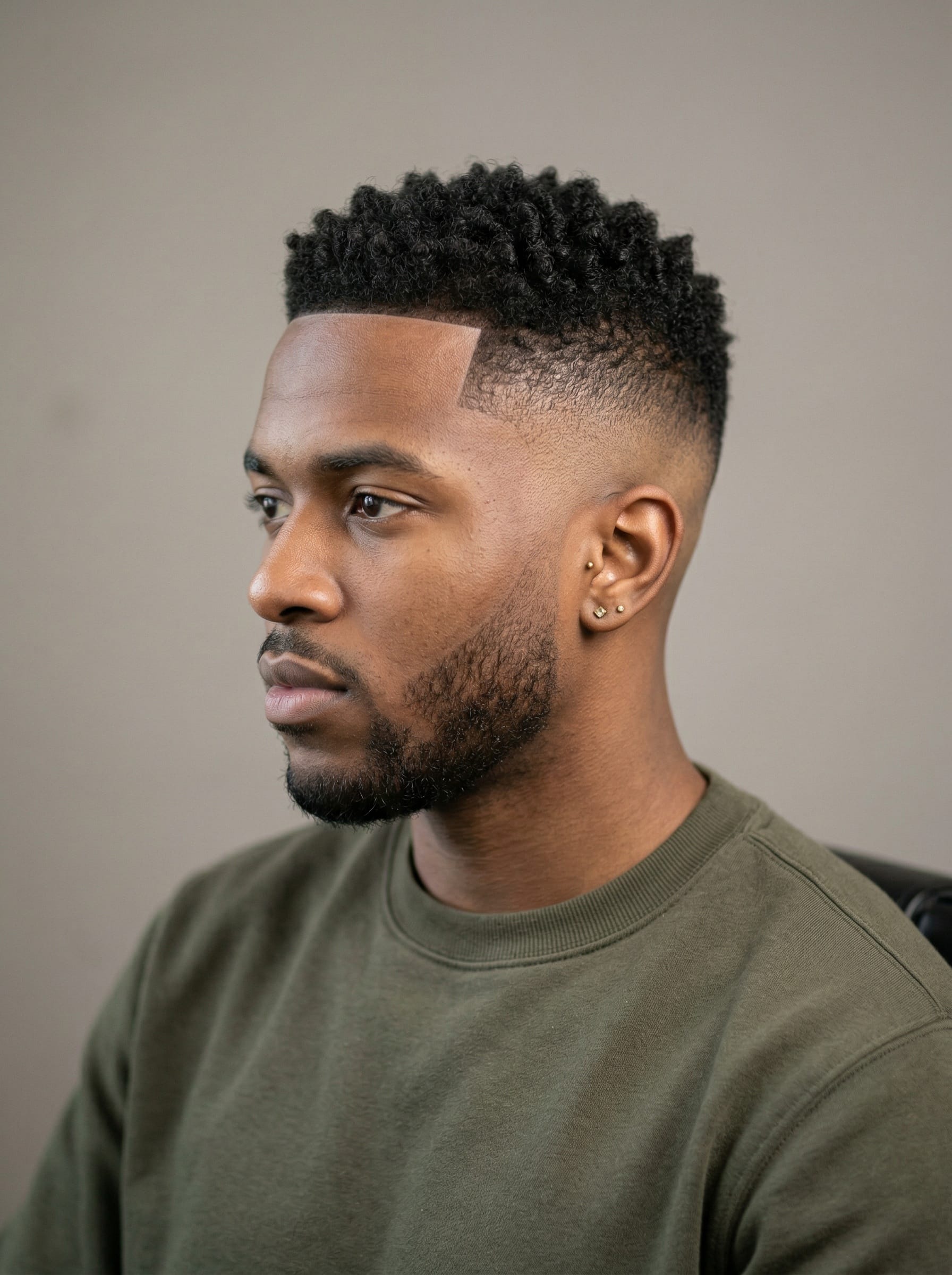 High Skin Fade / Crop Top haircut — Skin-tight sides against a full natural top