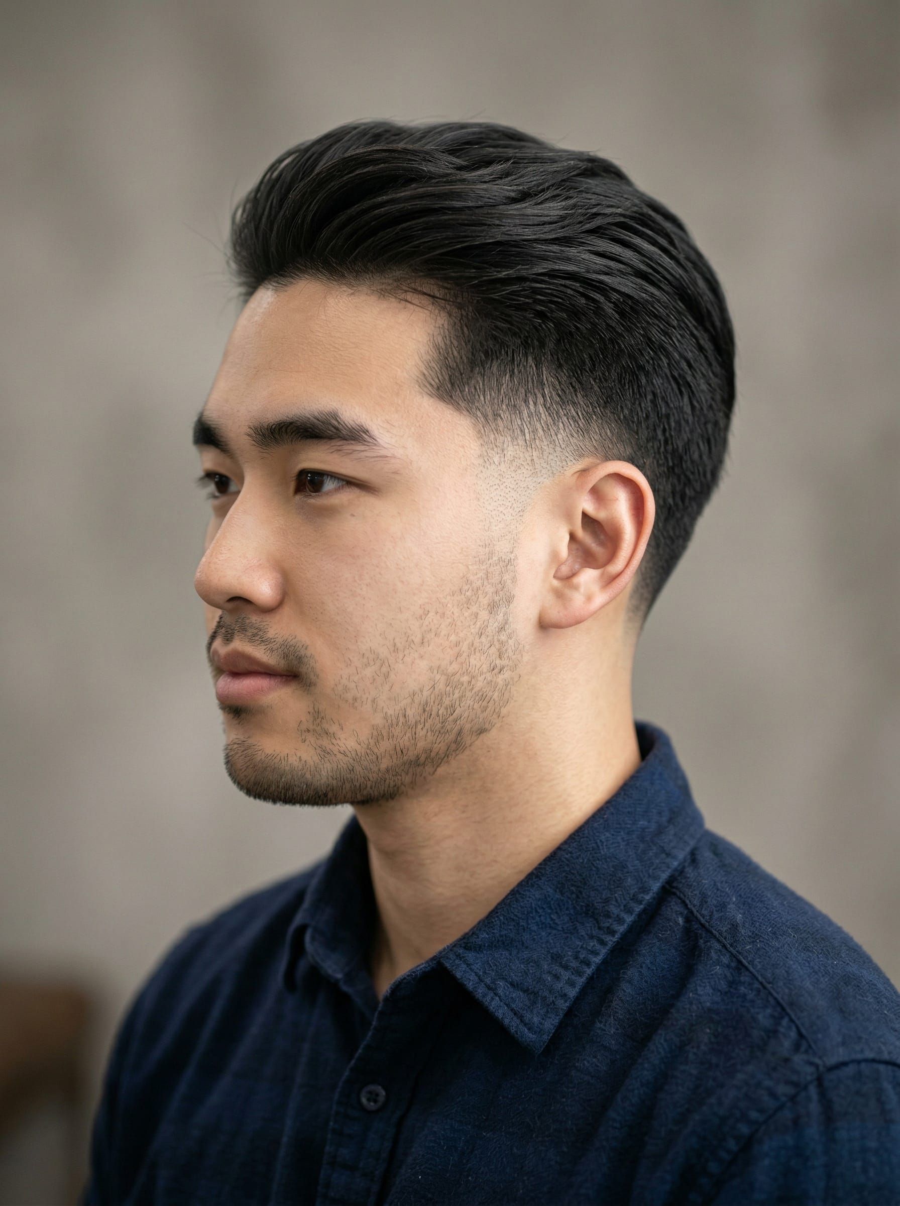 Low Taper haircut — A subtle, conservative taper that works in any setting